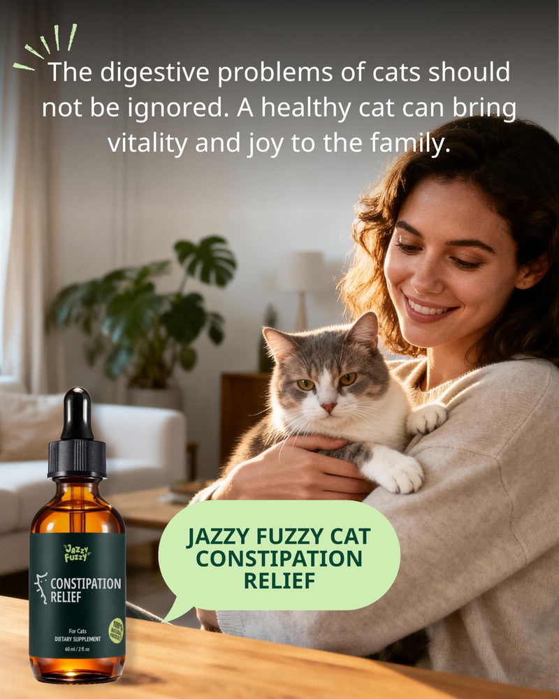 Cat Lax Digestive Support Drops,Psyllium Husk & Prebiotics for Cat Constipation Relief,Gentle Liquid Cat Supplement, Chicken Flavor, Easy Mix into Food, 2 fl oz