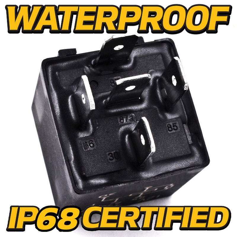 HD Switch 12V 40A Waterproof Relay Replaces Tyco VF4-15F11-C05, VF415F11C05, 1628414B-PT, SPDT(1 Form C) 12VDC w/LED Indicator Light & Dielectric Grease