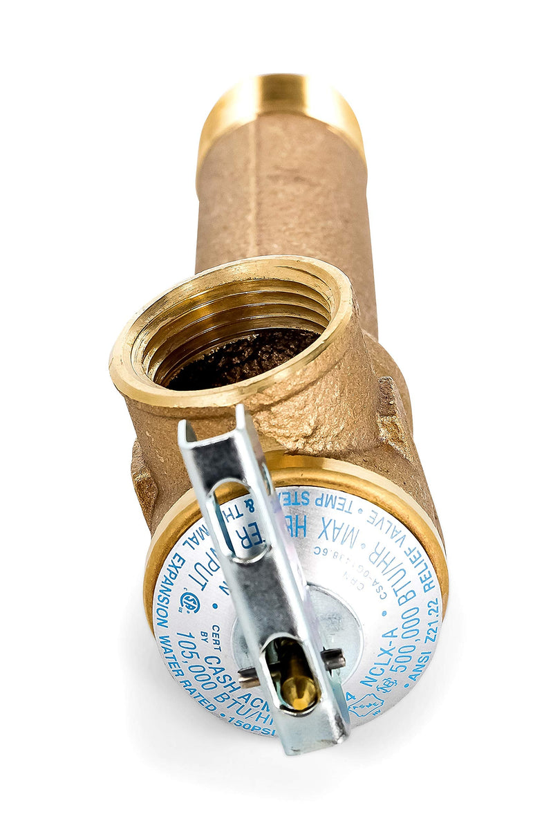 Camco 10427 3/4" Temperature and Pressure Relief Valve with 3-5/16" Long Shank