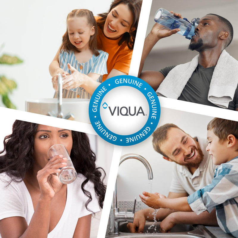 VIQUA CMB-110-HF 1 Micron High Flow Sediment Water Filter 4.5 x 10 Inches, Universal 10-Inch Whole House Water Filter Housing, Reduces Sediment, Rust, Dirt, and Protects UV Systems | Cartridge for Whole House Water Filter Treatment, Enhances UV System ...