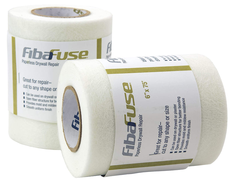 FibaFuse FDW9018-U 6" X 75' Paperless Drywall Repair, White
