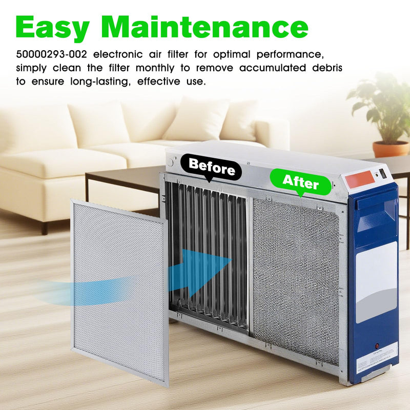 50000293-002 Post Filter Replacement for Honeywell Electronic Air Cleaner | 16" X 12.5" 203368 F50F F300E Fits Honeywell Electronic Air Cleaner Filter 16" X 25" F300E1019 F300A1625 F50F1073 - (2 Pack)