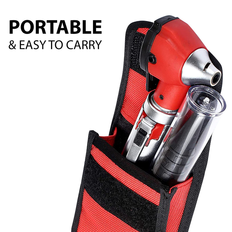 SURGICAL ONLINE Fiber Optic Mini Otoscope Rainbow Many Colors - Pocket Otoscope with Case ENT Diagnostic Set w/Extra Bulb Included (Red)