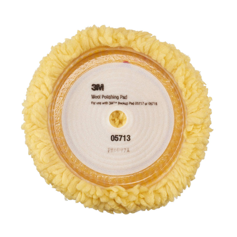 3M Wool Polishing Pad (05713) – For Boats, Cars, Trucks and RVs – Single-Sided – 9 Inches , Yellow 1