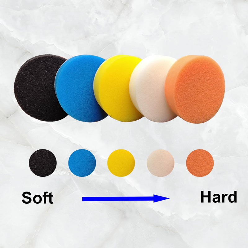 Car Polishing Angle Grinder Extension Buffing Extender Pad Kit 45pcs Mix Size with 5/8"-11 Thread Backing Pad & Adapters Buffering Kit Sponge Polishing,Sanding,Waxing,Buffing(45pcs for Angle Grinder) 45pcs for Angle Grinder