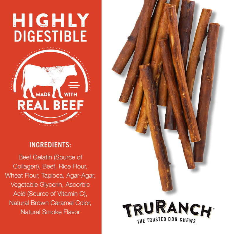 5" Collagen Sticks 2 Flavor Bundle: Beef, Peanut Butter, Healthy Joint Support Dog Treat, Rawhide Alternative, Skin & Coat Health, Made with Real Beef, 2 Bags, 30 Count