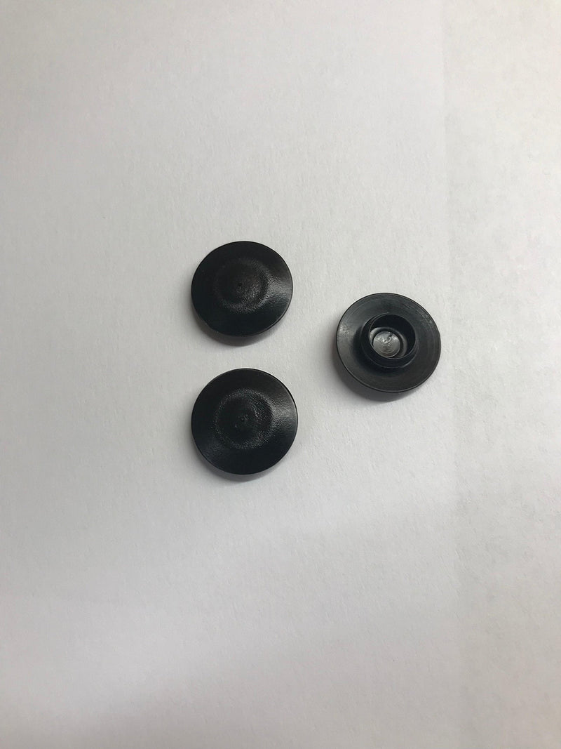 3/8" (0.375 inch) Flush Mount Black Plastic Body and Sheet Metal Hole Plug - Qty 25