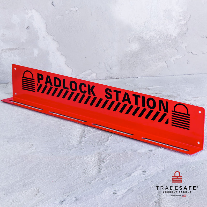 TRADESAFE Lockout Tagout Locks Station - Loto Station for Safety Padlocks, Loto Locks Rack Holds up to 20 Lockout Locks, No Loto Lock Included 20 padlocks (Unstocked)