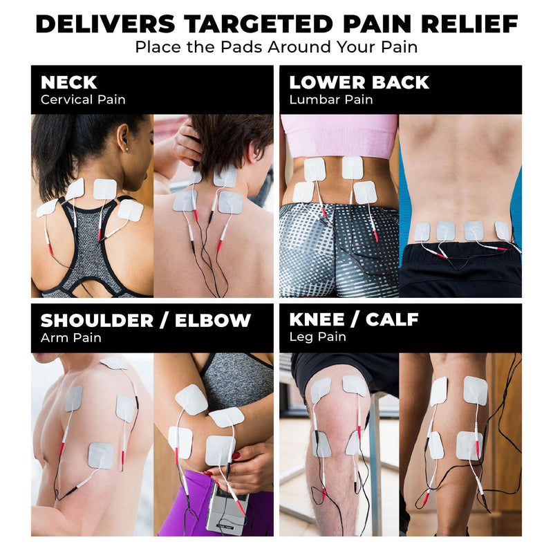 TENS 7000 Rechargeable Tens Unit Muscle Stimulator, Back Pain Relief, 4 Electrodes/Unit Pads, Period Pain Simulator, Muscle Recovery & Growth, Stim Machine, Electrotherapy, TENS Machine PROFESSIONAL_HEALTHCARE