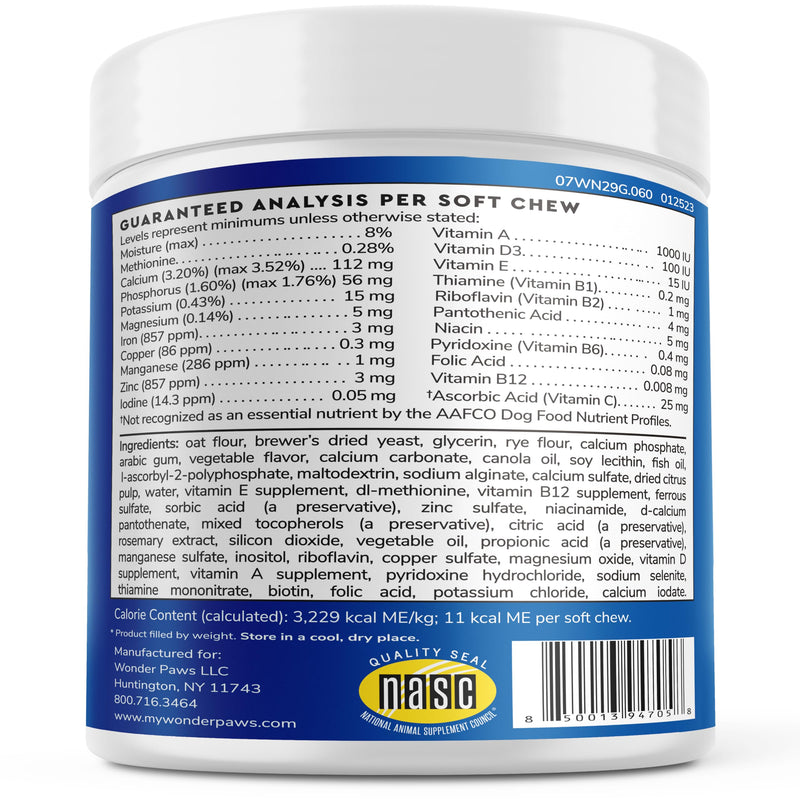 Premium Multivitamin for Dogs Daily Multi for Immune, Mood, Joint, Skin, Heart & Digestive Health - 21 in 1 Dog Multivitamins for Optimal Health Essential - 60 Multivitamin Dog Chews - PawsPlanet Australia