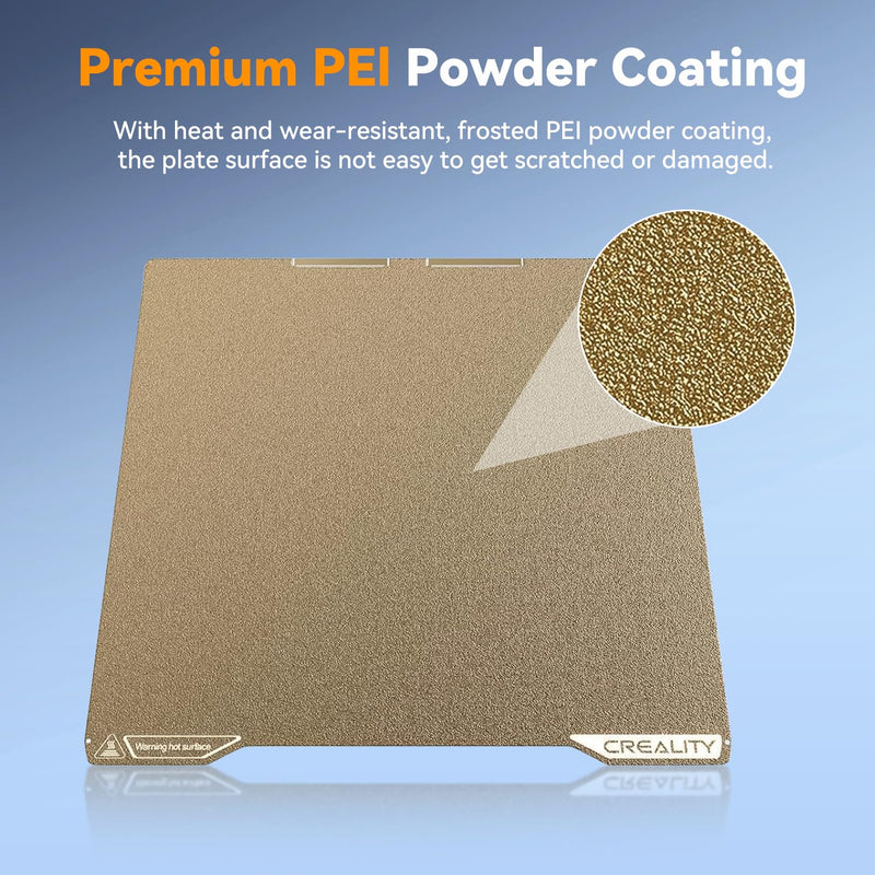 Creality K2 Pro PEI Double Sided Frosted Build Plate Textured PEI Build Plate Flexible Removal Spring Steel Sheet 310x325mm for K2 Pro 3D Printer K2 Pro PEI (310x325mm)