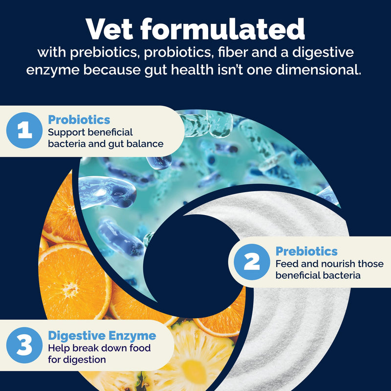 Vetnique Glandex Dog Probiotic Chews, Daily Probiotics for Dogs 5 Strains, Prebiotics & Digestive Enzymes for Gut & Immune Health, Vet Formulated for Occasional Diarrhea (30ct Chews, Probiotic Chews) 30ct Chews