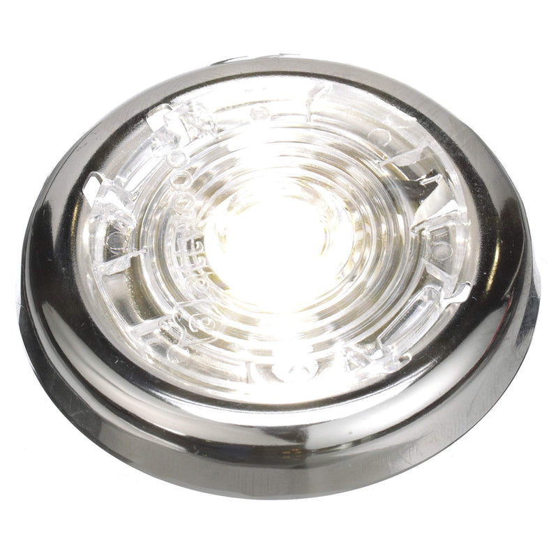 attwood 6342SS7 Stainless Steel Interior and Exterior 1.5-Inch Round LED Courtesy Light, White