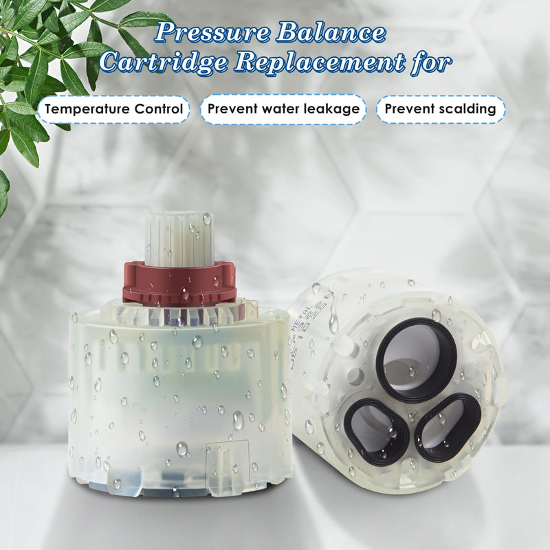 Dreyoo 1 Pack Pressure Balance Cartridge Compatible with American Standard Shower Valve R110/R115 A954.4400070A for Bath Tub and Shower Single Lever Faucets Handle Valves