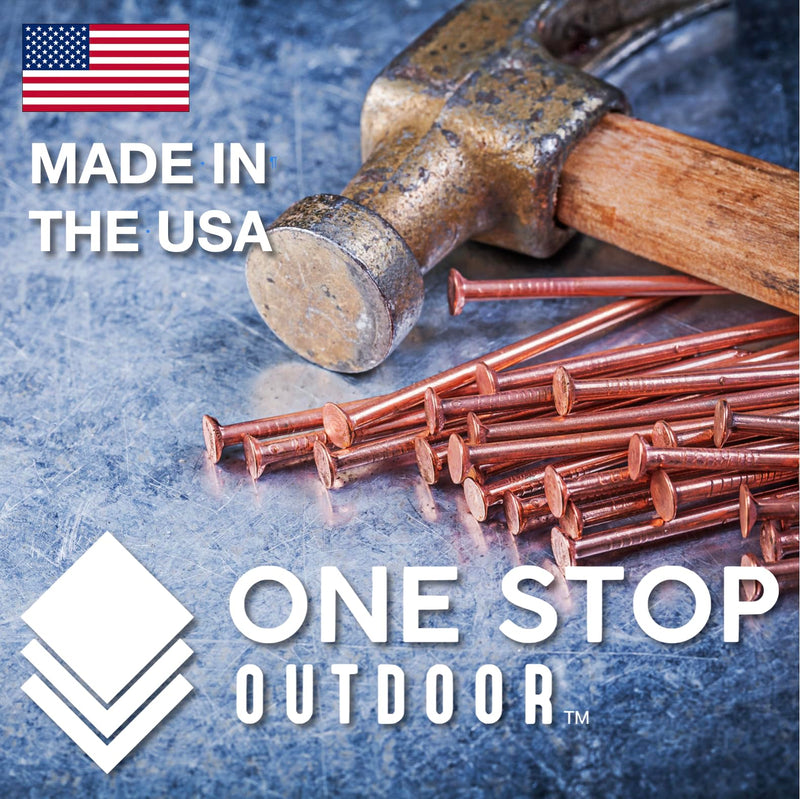 100 Pack 1.5 Inch USA MADE Copper Nails Roofing Finish - Solid Pure Copper Slating Spikes Flashing Furniture Boat - Highest Quality Nails (100) 100