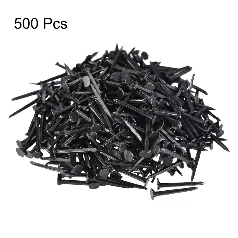 uxcell Metal Nails Tacks 3/4"(19mm) for Shoes Boots Leather Heels Soles Replacement Black 500pcs 19mm