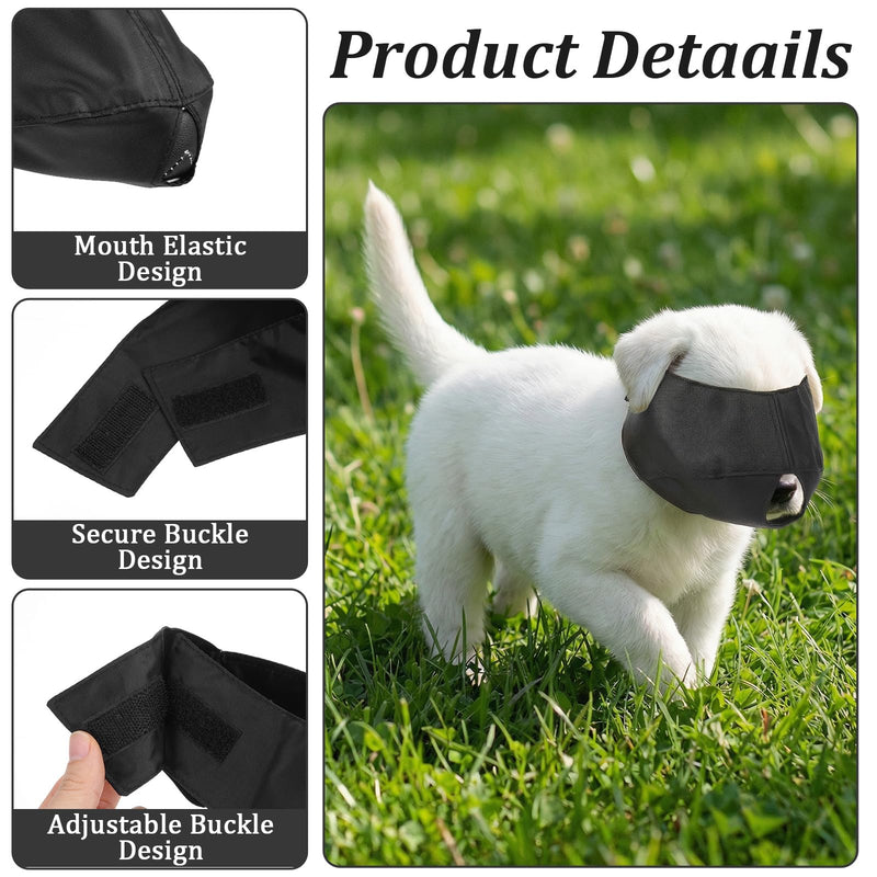 Eye Patch for Dogs, Nylon Dog Blindfold with Anxiety,8.27 X 8.27 X 1.77 in Dogs Eye Cover for Grooming,for Small and Medium-Sized Pets,Pet Head Cover for Nail Cutting, Black