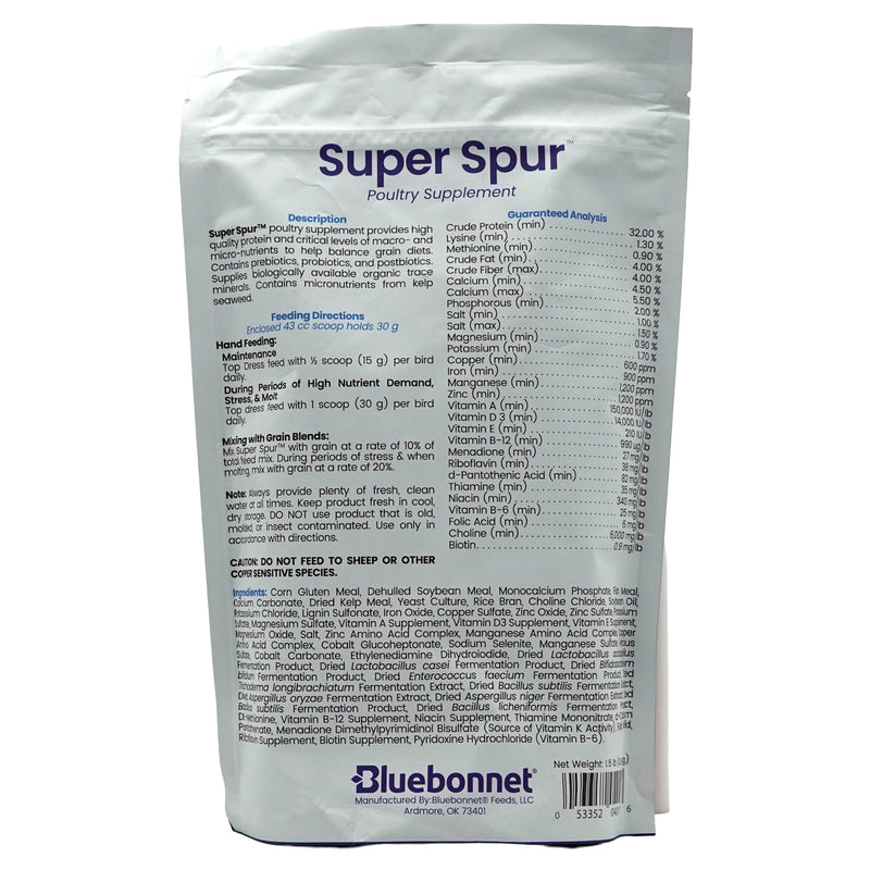 Super Spur Poultry Game Bird Supplement 1.5 lb