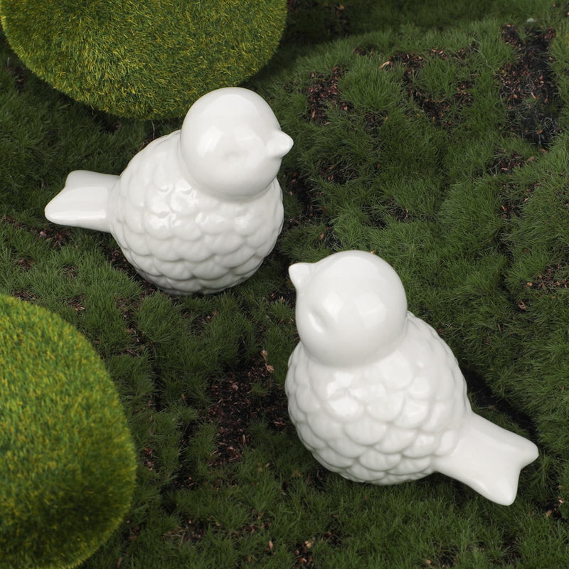 Ceramic Toilet Bolt Covers 2 Pcs Cute Bird Ceramic Covers for Toilet Bolts White Small Bird Toilet Bolt Decorative No Tools Required Easy Installation