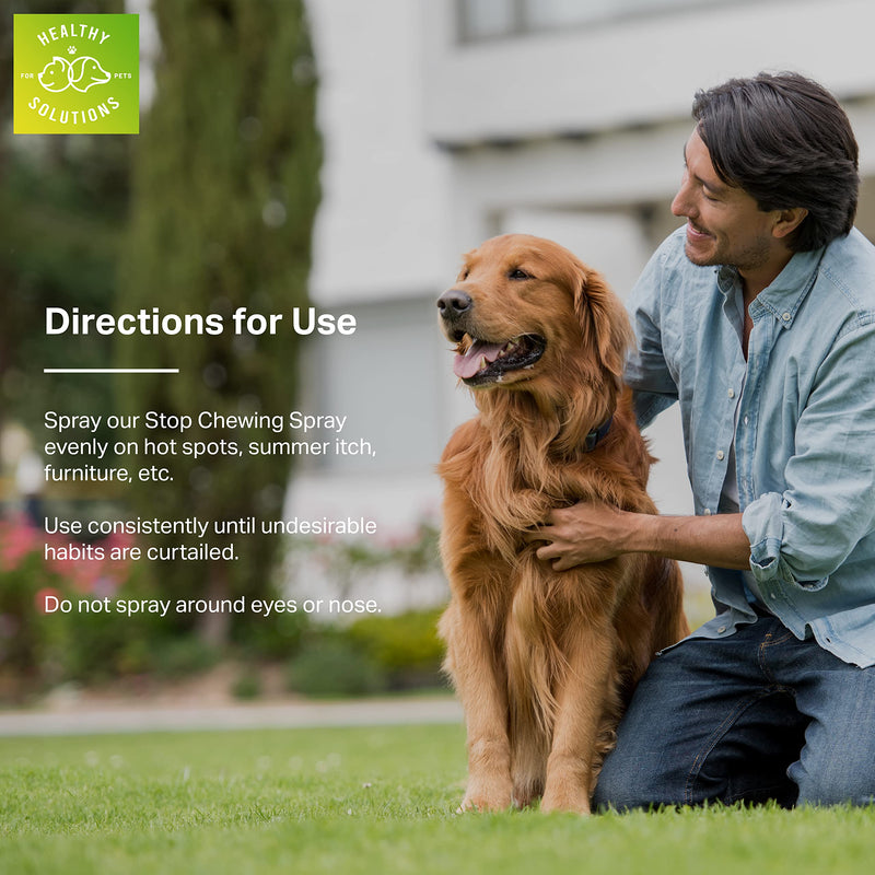 Bitter Spray for Dogs - No Chew Spray - Best No Bite Spray for Dog, Puppies, & Cats - Stop Pets from Chewing on Furniture, Paw, Wounds & More - Water Based Formula Does Not Sting or Stain - PawsPlanet Australia