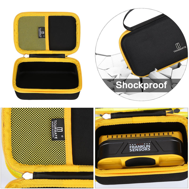 Hard Case Compatible for Franklin Sensors ProSensor M90/M150/T11/X1100 Professional Stud Finder - Tourmate (Case Only) Black + Yellow