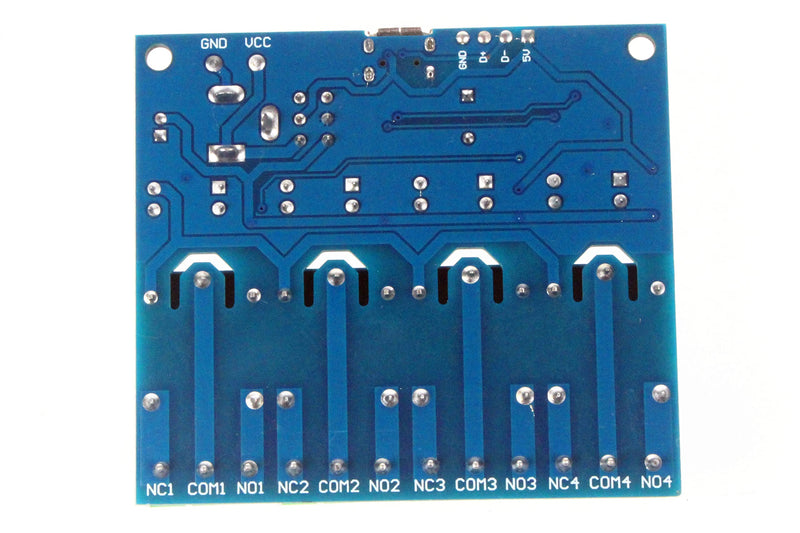 NOYITO 4-Channel Micro USB Relay Module USB Smart Control Switch USB Intelligent Control Switch