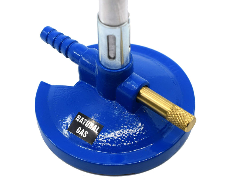 EISCO Premium Bunsen Burner, Natural Gas - Flame Stabilizer, Needle Valve Flow Control Suitable for use with- Eisco Labs