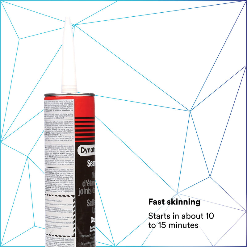 3M Dynatron Auto Seam Sealer Caulk, 550, Grey Color, Permanently Elastic, Fast-Skinning, Non-Staining, Non-Sagging, 12 oz 12 FL OZ