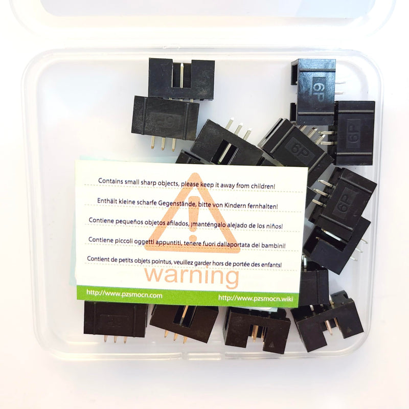20 Pieces IDC 2 * 3 Double Row 2.54 mm Pitch JTAG ISP 6-Pin Straight Pin in-line Box Header Connector Adapter Cable Male Socket Terminal for PCB Electronic Equipment Projects. 2.54 mm Male Socket Terminal