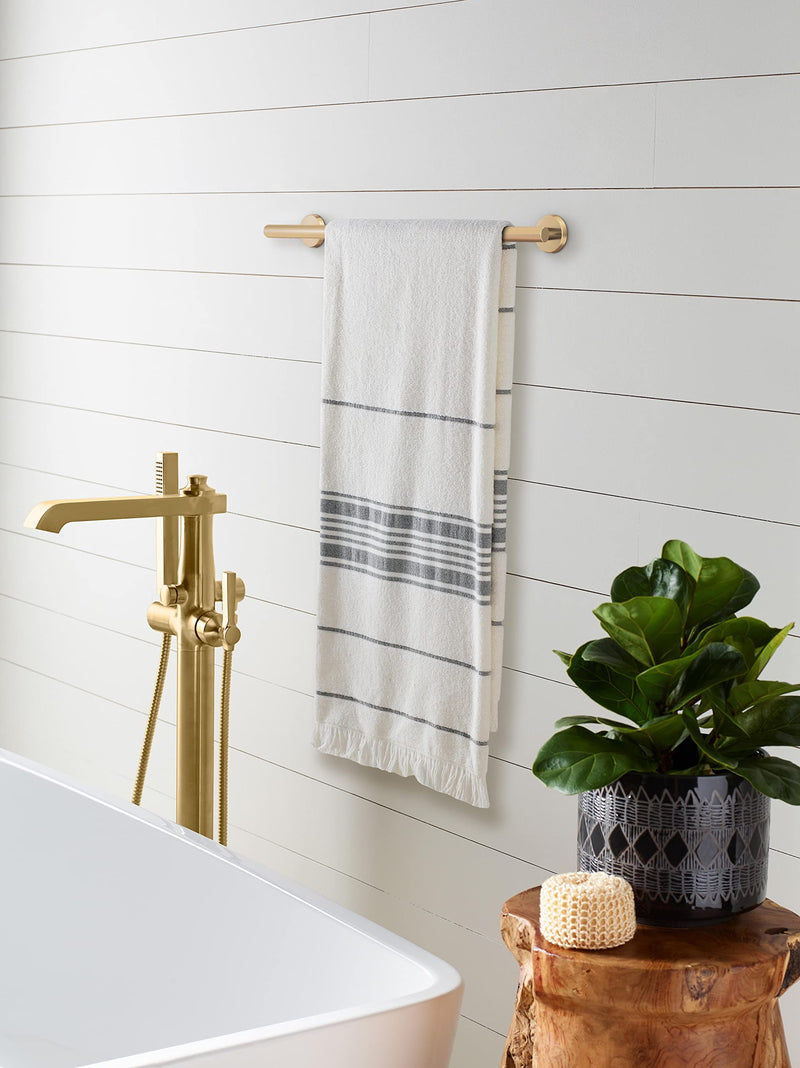 Amerock BH26543CZ | Champagne Bronze Towel Bar | 18 inch (457 mm) Center-to-Center Towel Rack | Arrondi | Bathroom Towel Holder | Bathroom Hardware | Bath Accessories 18 Inch (457 mm)