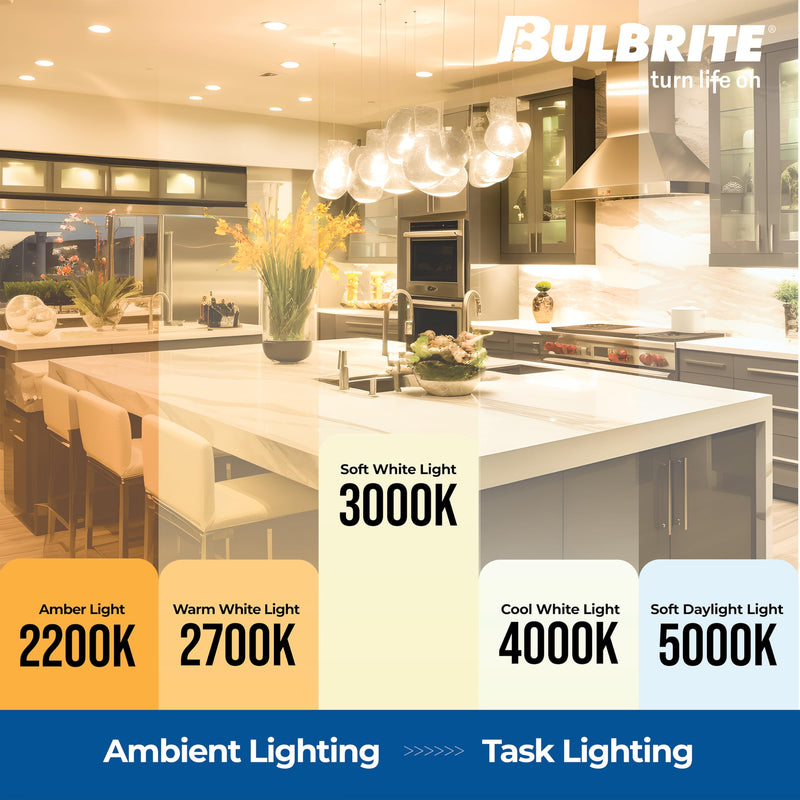 Bulbrite LED Filament T9 Bulb, 3000K, Dimmable, 5W, E26 Base, 400 Lumens, 120V, CRI 90, Soft White Light, Chandelier with Medium Base (4 Pack) 4