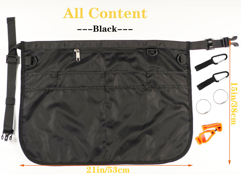 Waterproof Cleaning Apron with 7 Pockets, Cleaning Supplies for Housekeeping, Lightweight and Durable Maid Apron Black 1