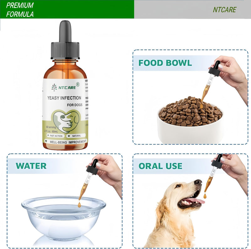 Yeast Infection Treatment for Dogs, Natural Fast Action Formula, 2 fl oz