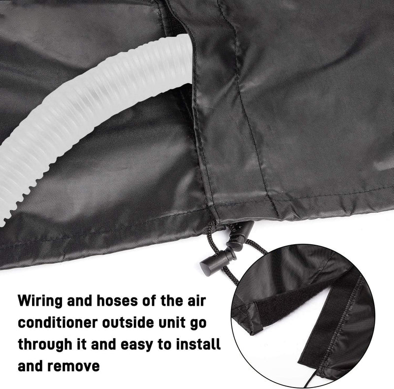 Air Conditioner Cover for Outside Units with Windproof Straps & Reinforced Buckles 420D Heavy Duty Square ac Covers Outdoor Protects HVAC Condenser From Winter Rain Snow Ice Dust Up to 36x36x39 inches 36x36x39inches