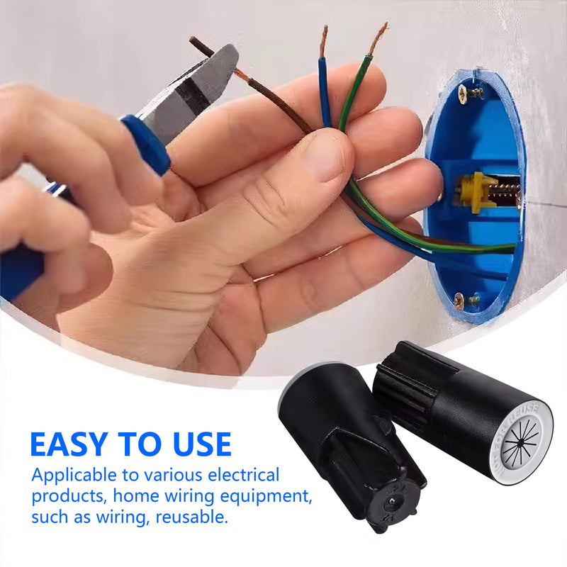 36 PCS Waterproof Wire Connectors Outdoor Electrical Cable Terminal Twist Nuts Cap for Wet Location Installation Lights Irrigation Valves Black black-36