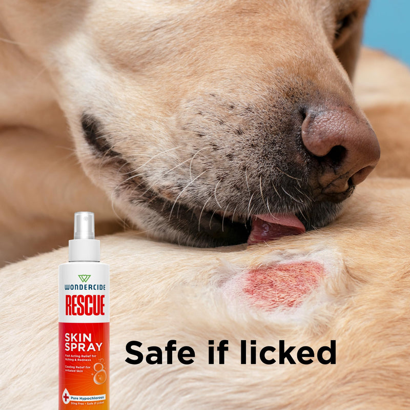 Wondercide Rescue - Skin Spray for Pets - Allergy Care, Rash, Redness, and Itch Relief for Dogs and Cats with Pure Hypochlorous - 8.5 oz