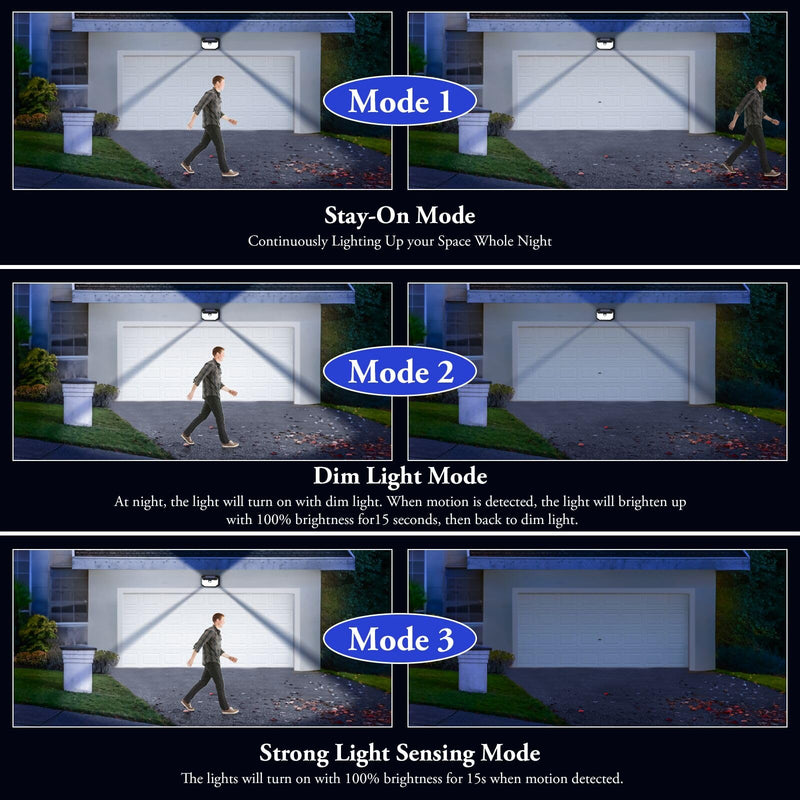 Solar Outdoor Lights, 2-Pack Super Bright 178 LEDs Motion Sensor Wall Light with 270° Wide Angle & 3 Modes, Waterproof Solar Powered Security Light for Patio Garden Garage Front Door 2-Pack (Pack of 1)