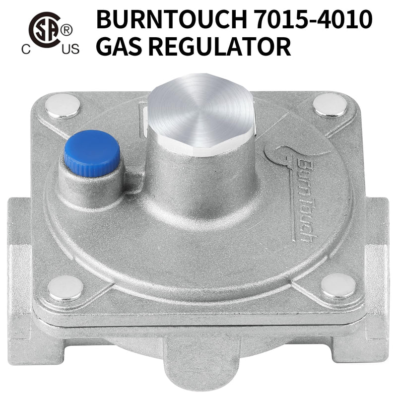 BurnTouch Gas Regulator 7015-4010 1/2 PSIG 3/4" NPT Natural Gas and Liquid Propane NAT 4" - LPG 10" WC, for Awoco Gas Ranges
