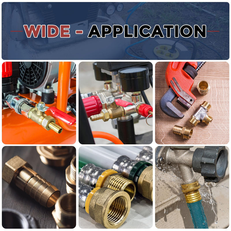 Pack of 1 Brass Hose Barb Fittings 1/4" Hose Barb to 1/4" NPT Male Fittings 1/4" Barb To 1/4" NPT Male