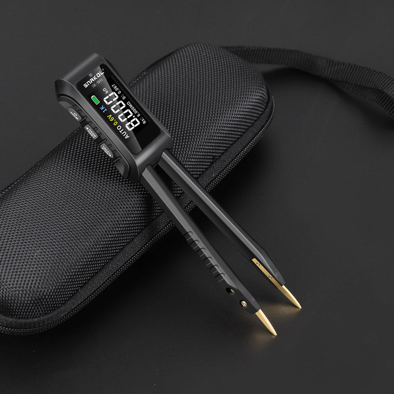 LCR Meter, Digital Multimeter Tweezers, Mini Smart 10KHz SMD Tester with OLED Display, ESR Meter Capacitor Inductance Continuity Diode Tester, Auto Ranging Electronic Component Meters Basic