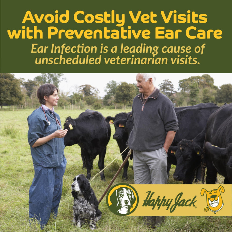 HAPPY JACK Dog Ear Wipes with Aloe Soothe Itch and Discomfort from Dog Ear Infection, Aloe Vera-Cucumber Pet Cleaner Wipes are Great for Pup's Itchy Relief, 100 Ct - PawsPlanet Australia