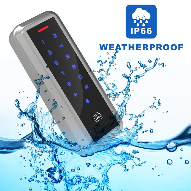 UHPPOTE Metal RFID Door Access Control Keypad with Wiegand 26 bit Output | Touch Keypad Waterproof for Rental Home Office Door Entry System
