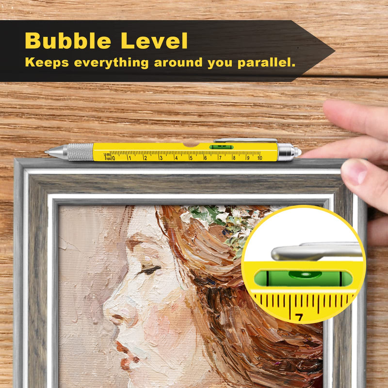 Valentines Day Gifts for Him, 9 in 1 Multitool Pen Mens Valentines Gifts, Gifts for Men Him Boyfriend, Birthday Gifts for Men Dad, Cool Gadgets for Mens Gifts, Gifts for Men Who Have Everything Yellow