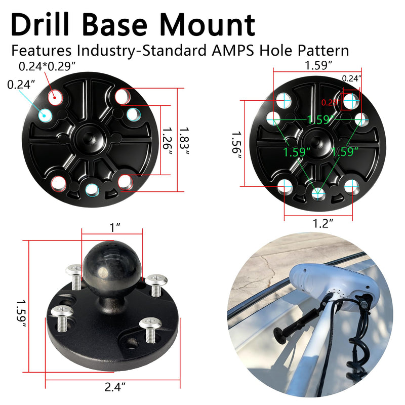 Trolling Motor Stabilizer, Adjustable Trolling Motor Shaft Clamp | Reduces BounceTrolling Motor Mount, Compatible with Minn Kota Terrova Riptide Terrova Ulterra PowerDrive,Reinforced Aluminum