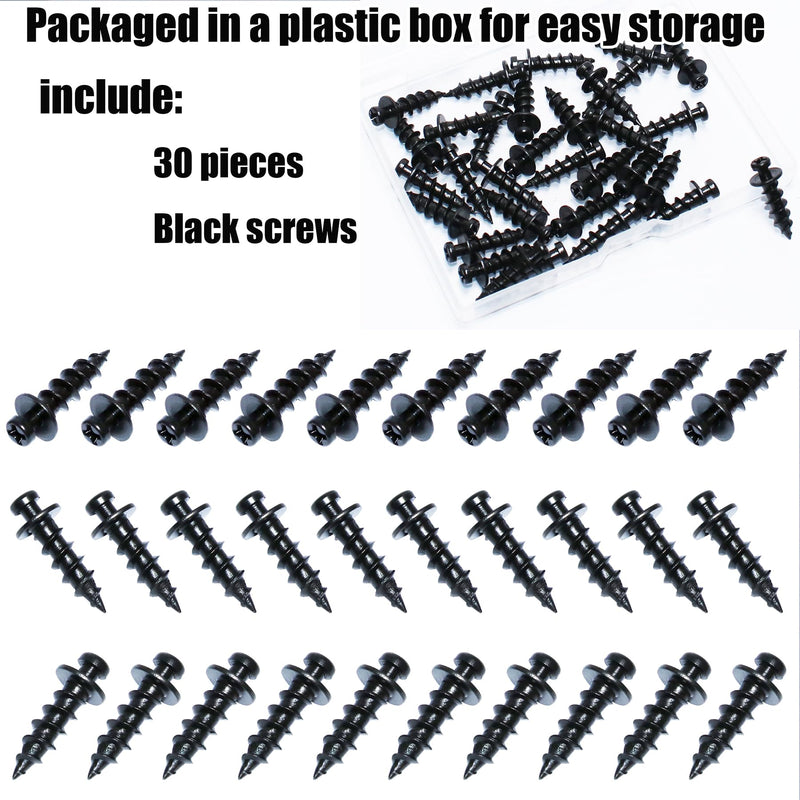 Bear Double Headed Claw Hanger Screws - Ideal for Picture Frames,Mirror,Art,Decor Hanging, for D-Rings, Sawtooth, Wire and Keyholes, Black 1/4 30