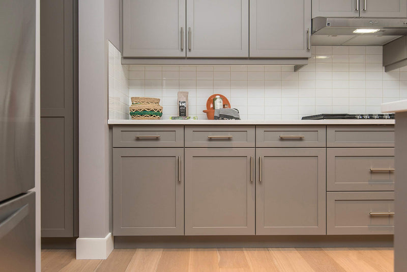 Ravinte 30 Pack | 7.38'' Cabinet Pulls Brushed Nickel Stainless Steel Kitchen Drawer Pulls Cabinet Handles 7-3/8”Length, 5” Hole Center with Mounting Template 7.38 Inch (5 Inch Hole Center)
