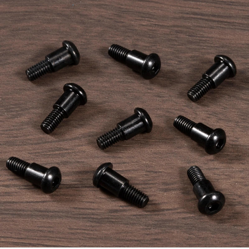12PCS M3x4x10mm Hex Buttonhead Incision Kingpin Shoulder Screws for Axial SCX10 AR44 AR45 Capra Axle Vanquish F10 H10 Optic Axle (Black 12pcs) Black 12pcs