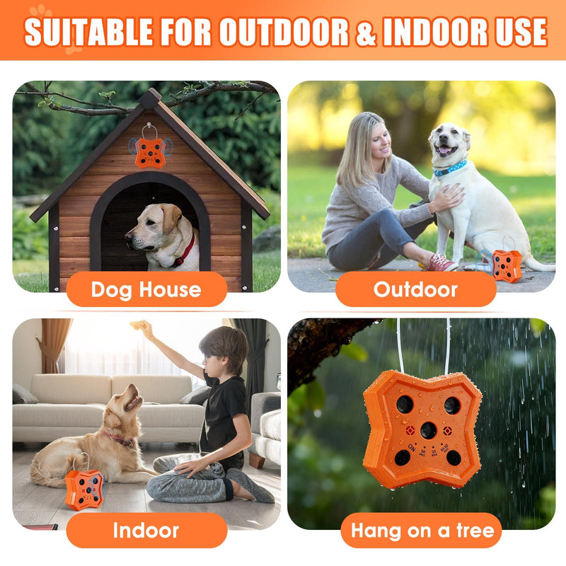 Anti Barking Device for Dogs: Ultrasonic Dog Bark Deterrent Devices with 3 Training Modes 50 FT | Dog Barking Silencer Bark Box for Indoor Outdoor | Stop Barking Control Device for Dogs (Orange)
