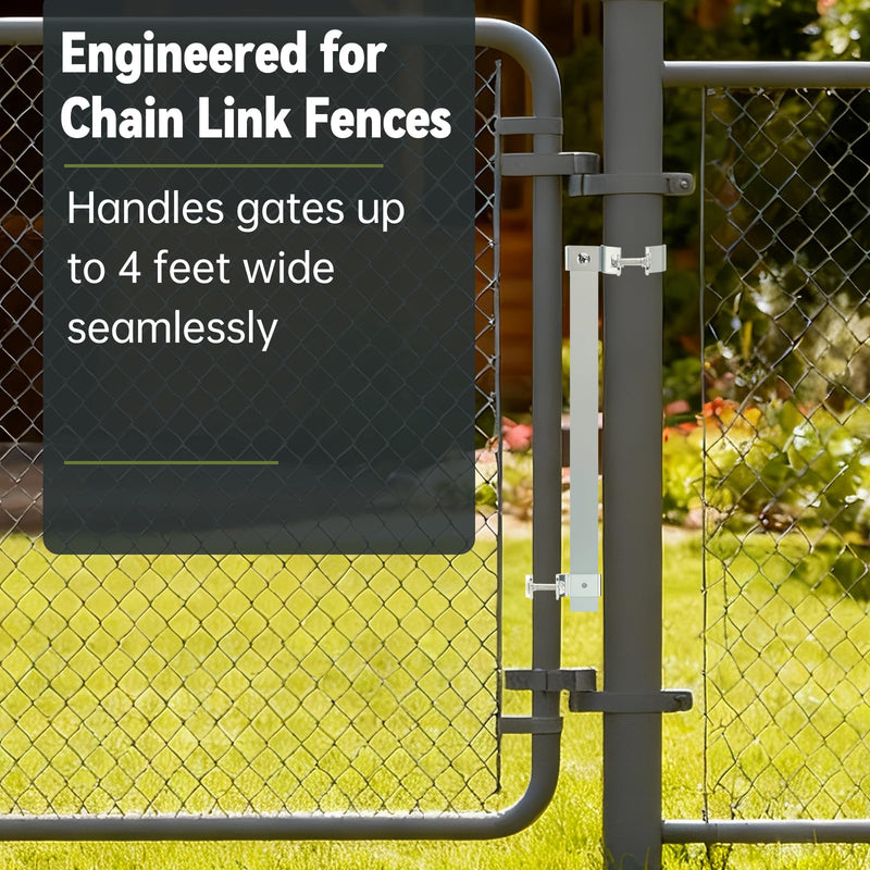 SPARKWHIZ Stainless Self-Closing Gate Closer, Automatic Chain Link Fence Gate Closer for Pool, Dog & Outdoor Gates