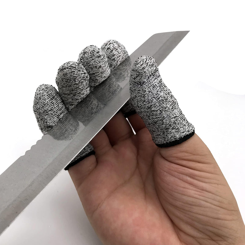 12 PCS Cut Resistant Finger Cots Protector Finger Sleeve Protectors Reusable Finger Guards Finger Covers Protection Cots for Kitchen,Work, Sculpture, Anti-Slip, Reusable,Gloves Life Extender